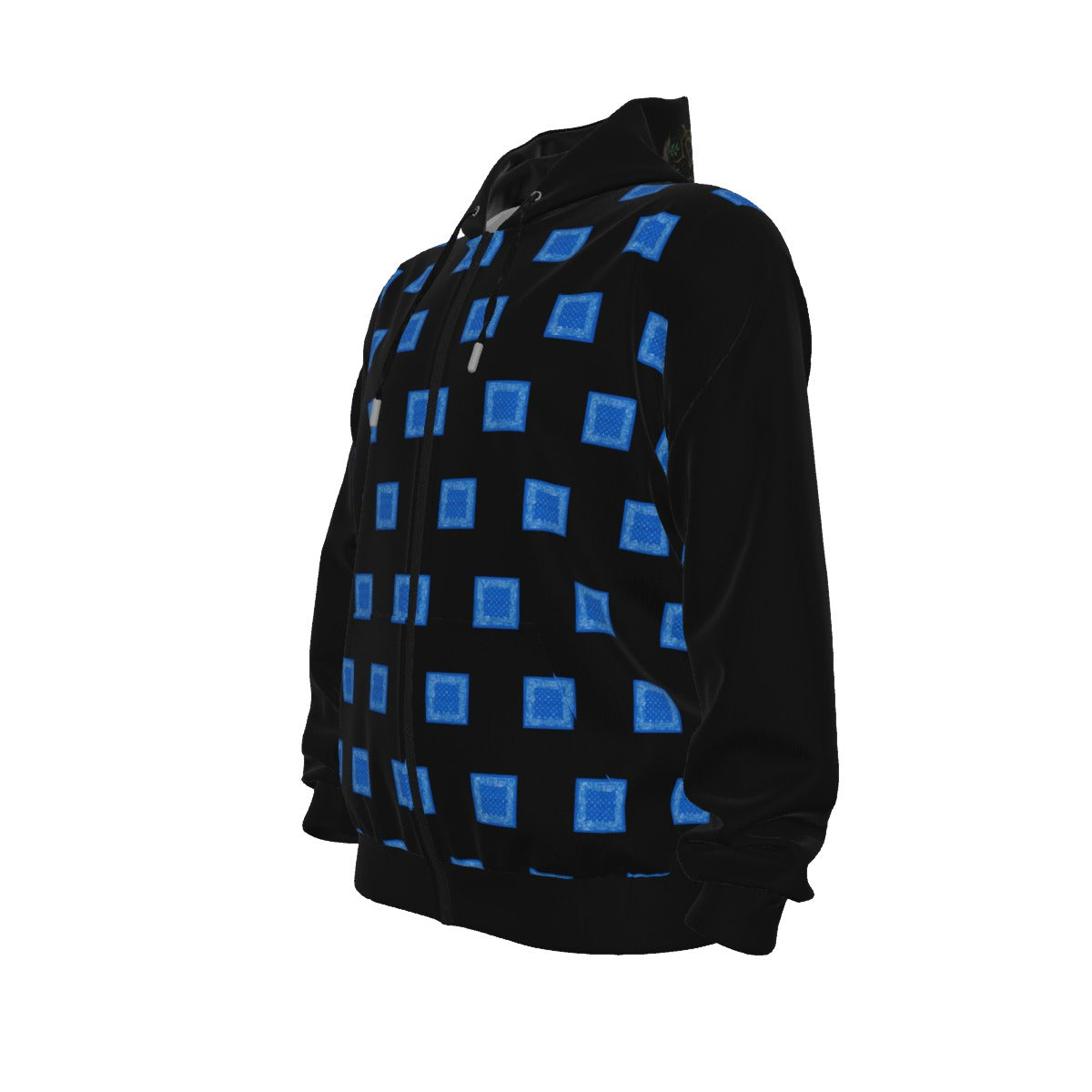 Growth In Pain Apparel Unisex 310GSM 100% Cotton Zip Hoodie | "Blue Flag" Premium Streetwear Design