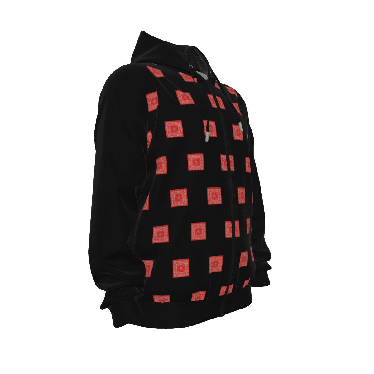 Growth In Pain Apparel Unisex 310GSM 100% Cotton Zip Hoodie | "Red Flag" Premium Streetwear Design