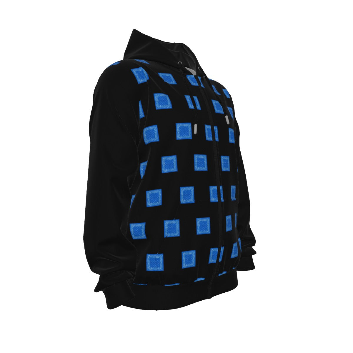 Growth In Pain Apparel Unisex 310GSM 100% Cotton Zip Hoodie | "Blue Flag" Premium Streetwear Design