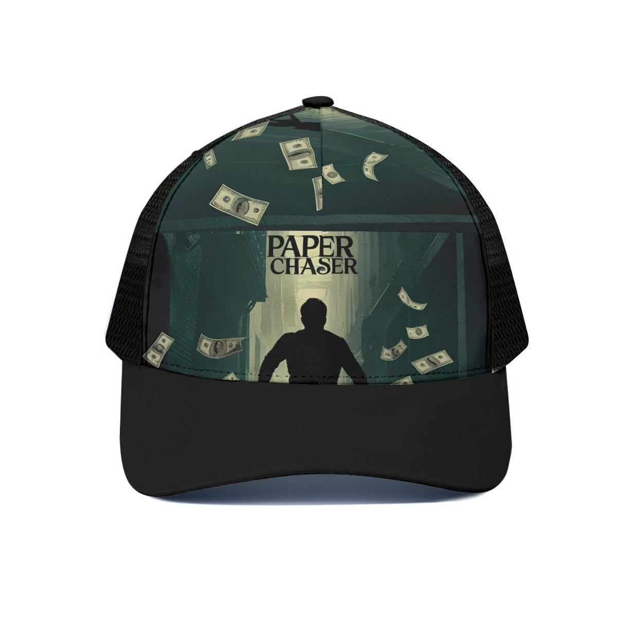 GIP Apparel Unisex Trucker Hat With Black Half-mesh "Paper Chaser"