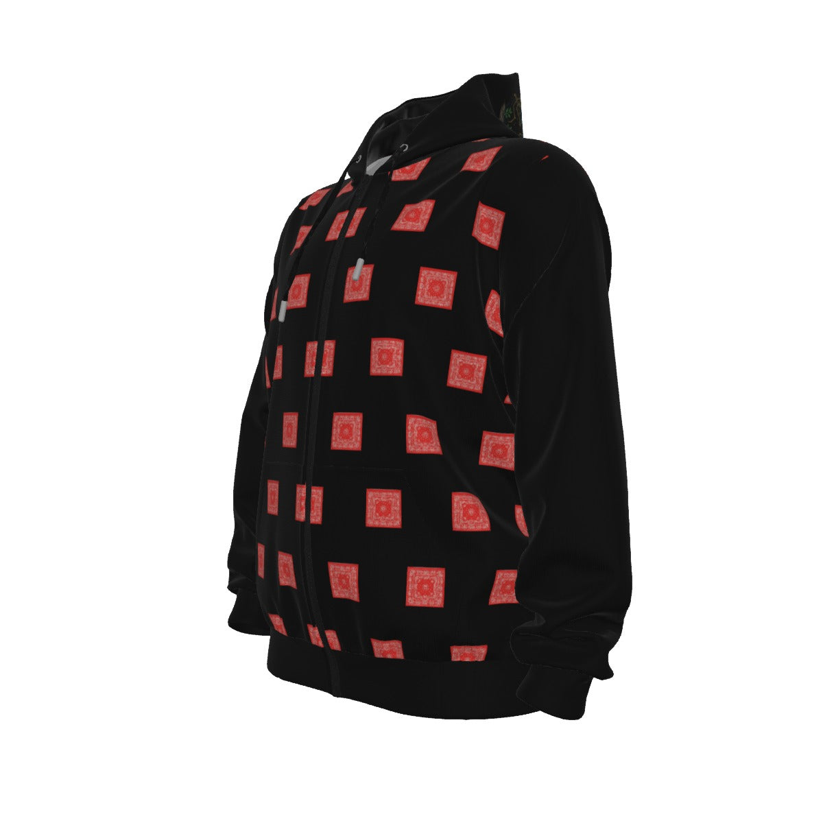 Growth In Pain Apparel Unisex 310GSM 100% Cotton Zip Hoodie | "Red Flag" Premium Streetwear Design