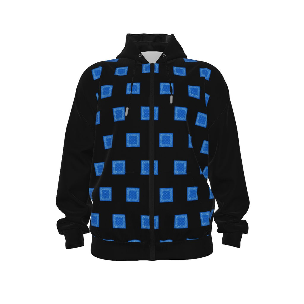 Growth In Pain Apparel Unisex 310GSM 100% Cotton Zip Hoodie | "Blue Flag" Premium Streetwear Design