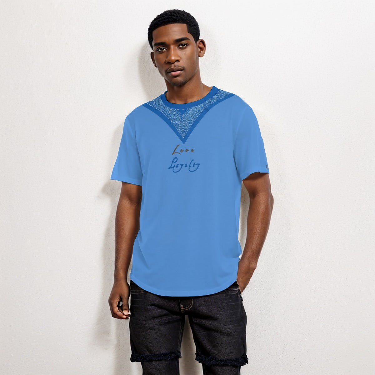 Growth In Pain Apparel Men's Short Sleeve T-shirt with Rounded Hem Design - "Love and Loyalty"