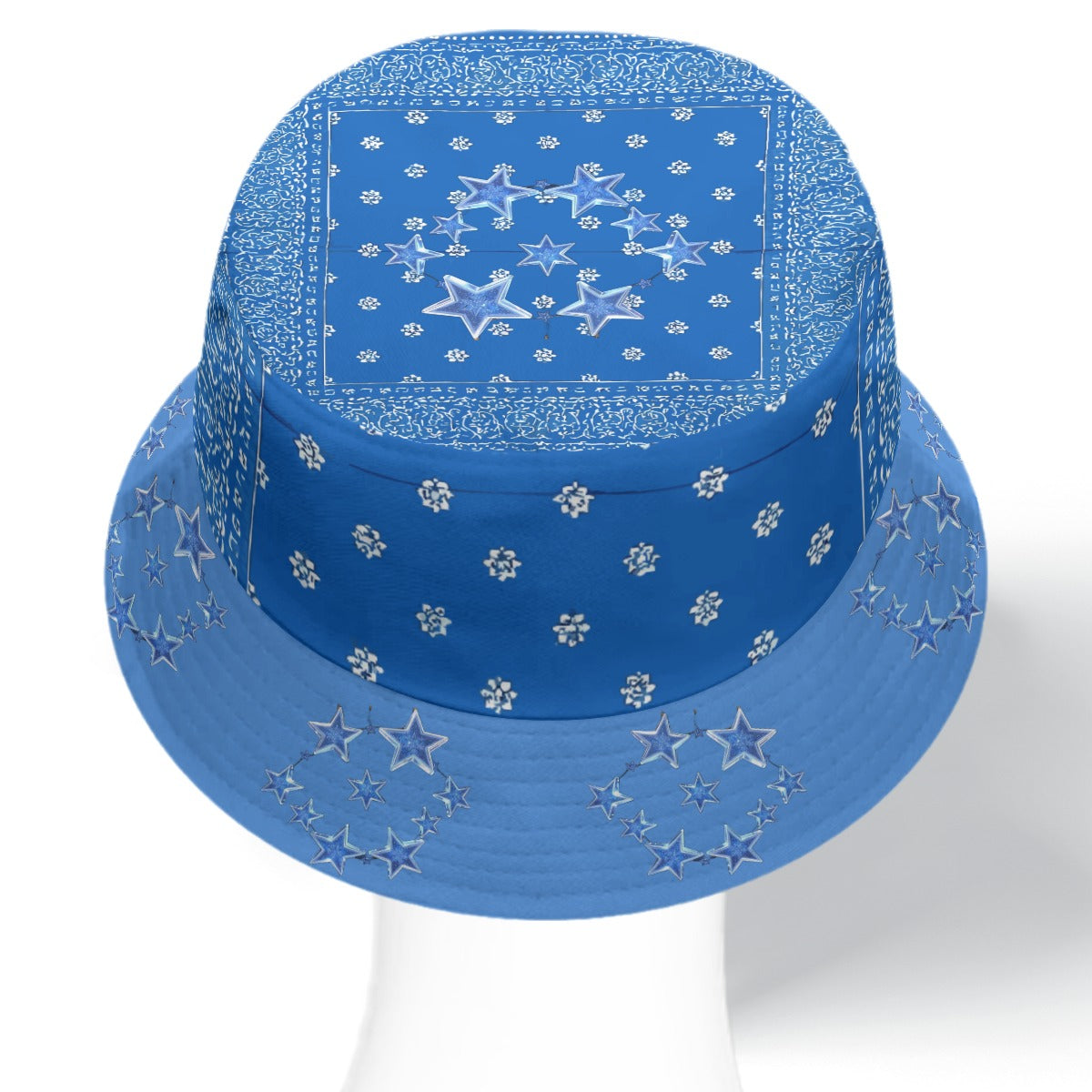 GIP Apparel Double-Side Print Bucket Hat – Blue & Red Reversible Nightlife Style