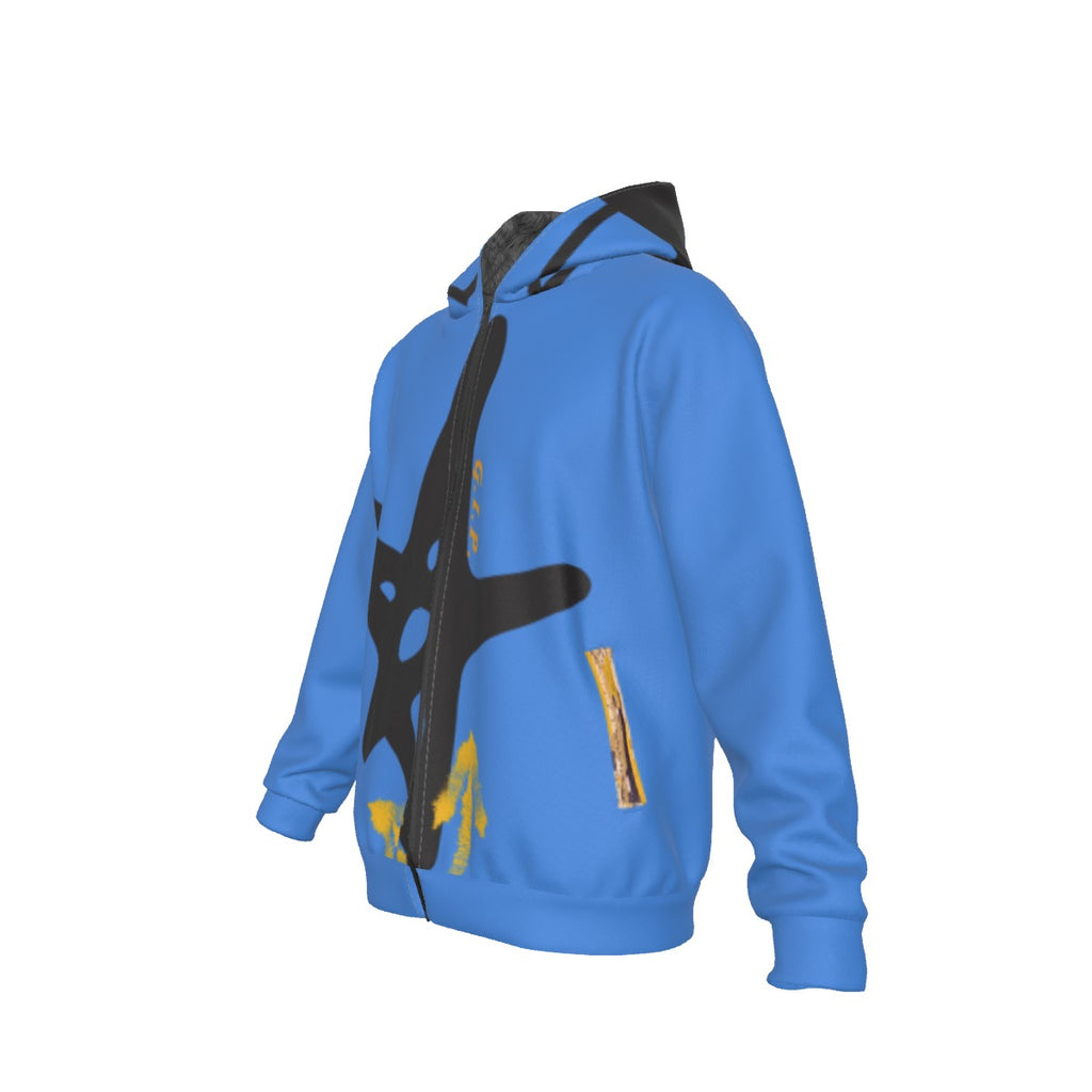 Growth In Pain Apparel Men's Warm Sherpa Fleece Zip Up Hoodie - Thick Winter Sweatshirt with Plush L