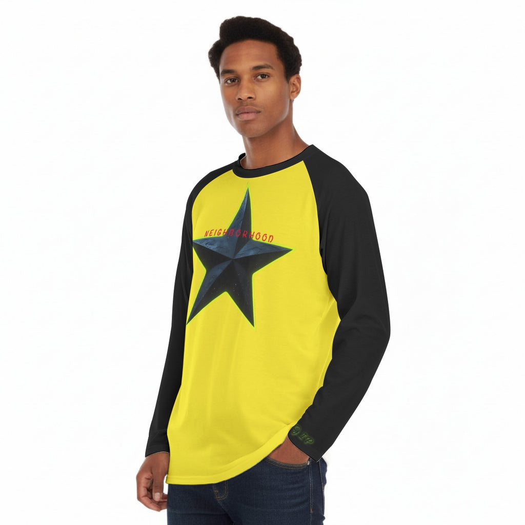 GIP Apparel Men's "Neighborhood Star" Raglan Sleeve Long Sleeve T-Shirt|Streetwear