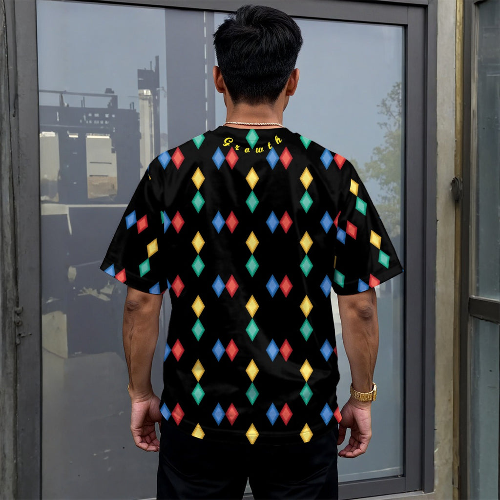 Growth In Pain Unisex Drop-Shoulder T-Shirt | 180GSM, 'I'm Here' Slogan Premium Party Club Tee