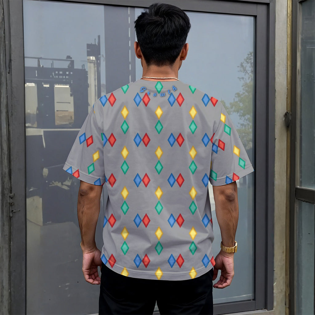 Growth In Pain Unisex Drop-Shoulder T-Shirt | 180GSM, 'I'm Here' Slogan Premium Party Club Tee