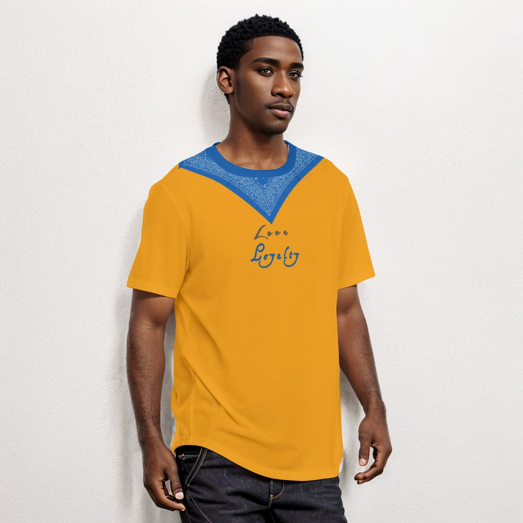 Growth In Pain Apparel Men's Short Sleeve T-shirt with Rounded Hem Design - "Love and Loyalty"