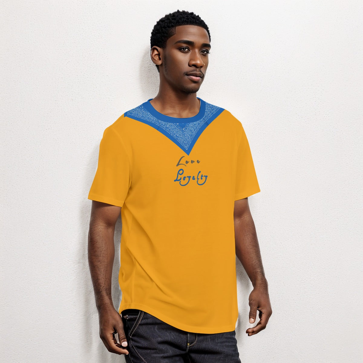 Growth In Pain Apparel Men's Short Sleeve T-shirt with Rounded Hem Design - "Love and Loyalty"