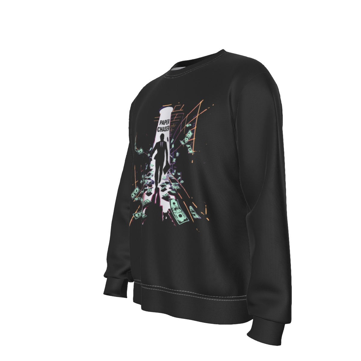 Growth In Pain Men's 'Paper Chaser' Streetwear Crewneck Sweatshirt