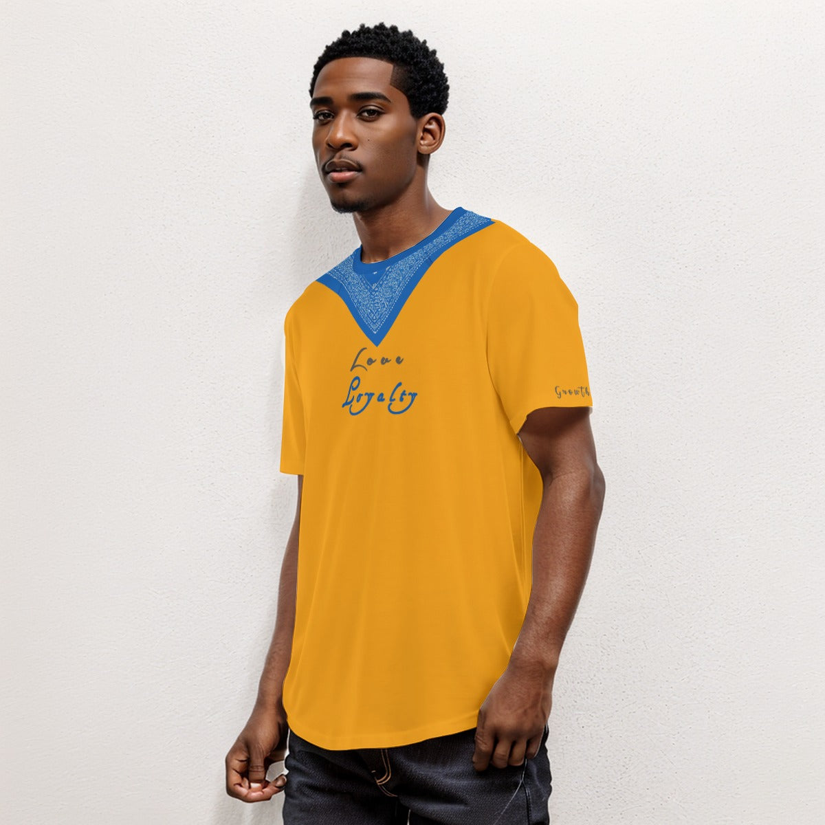 Growth In Pain Apparel Men's Short Sleeve T-shirt with Rounded Hem Design - "Love and Loyalty"