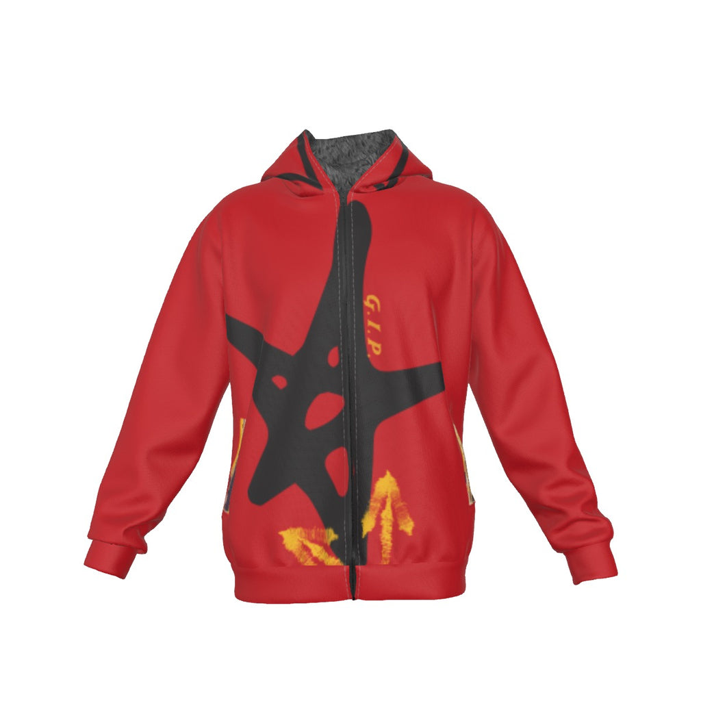 Growth In Pain Apparel Men's Warm Sherpa Fleece Zip Up Hoodie - Thick Winter Sweatshirt with Plush L