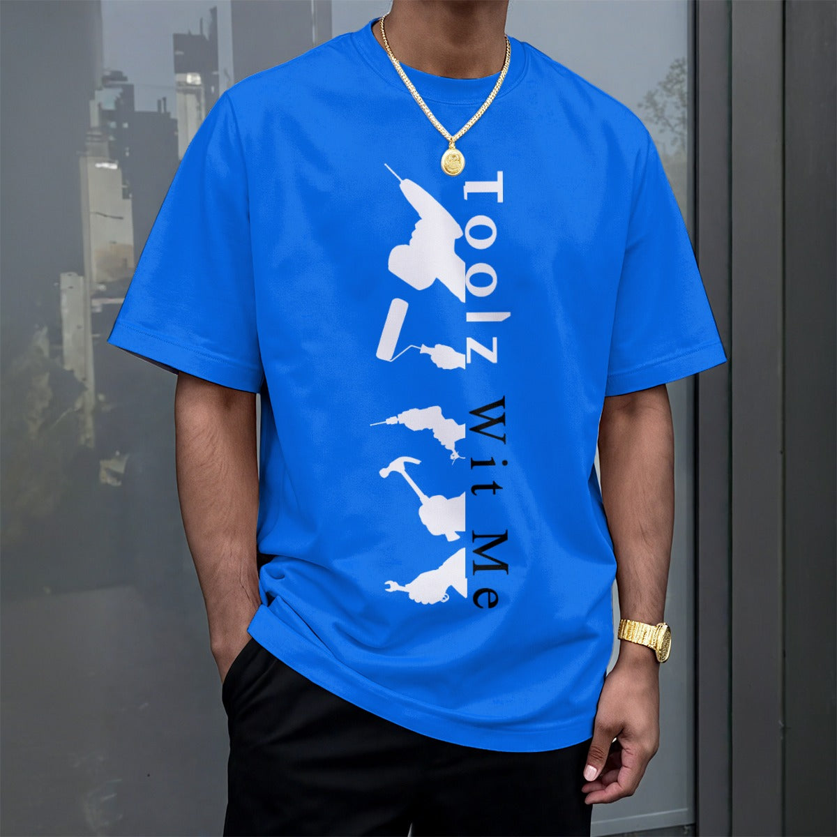 Growth In Pain Apparel Unisex Drop-Shoulder T-Shirt 180GSM - Premium Streetwear Nightlife Design 'Toolz Wit Me"