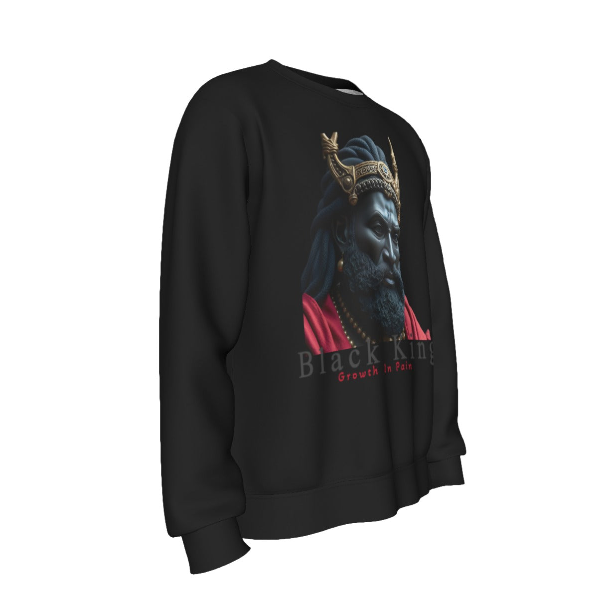 GIP Apparel Men's "Black King" Crewneck Sweatshirt - Streetwear Nightlife Style