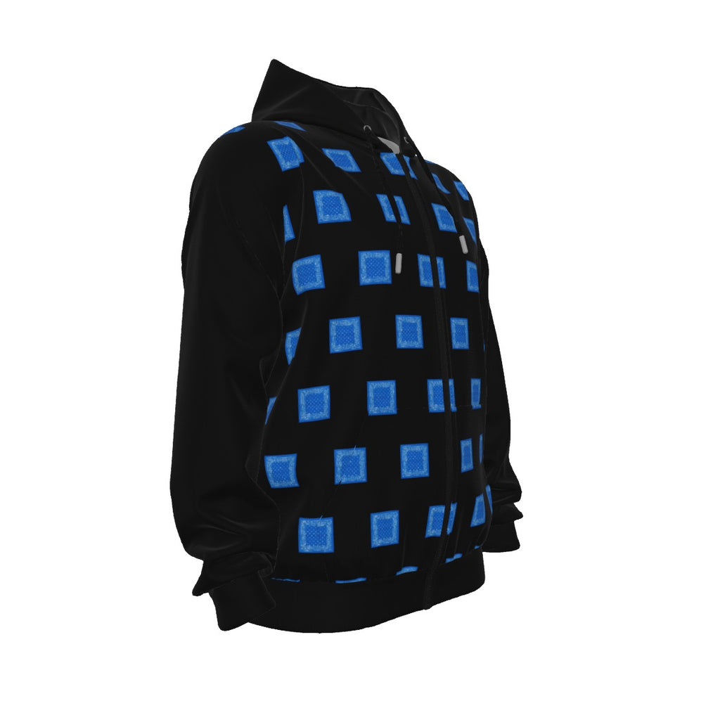 Growth In Pain Apparel Unisex 310GSM 100% Cotton Zip Hoodie | "Blue Flag" Premium Streetwear Design