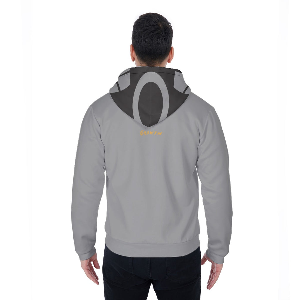 Growth In Pain Apparel Men's Warm Sherpa Fleece Zip Up Hoodie - Thick Winter Sweatshirt with Plush L