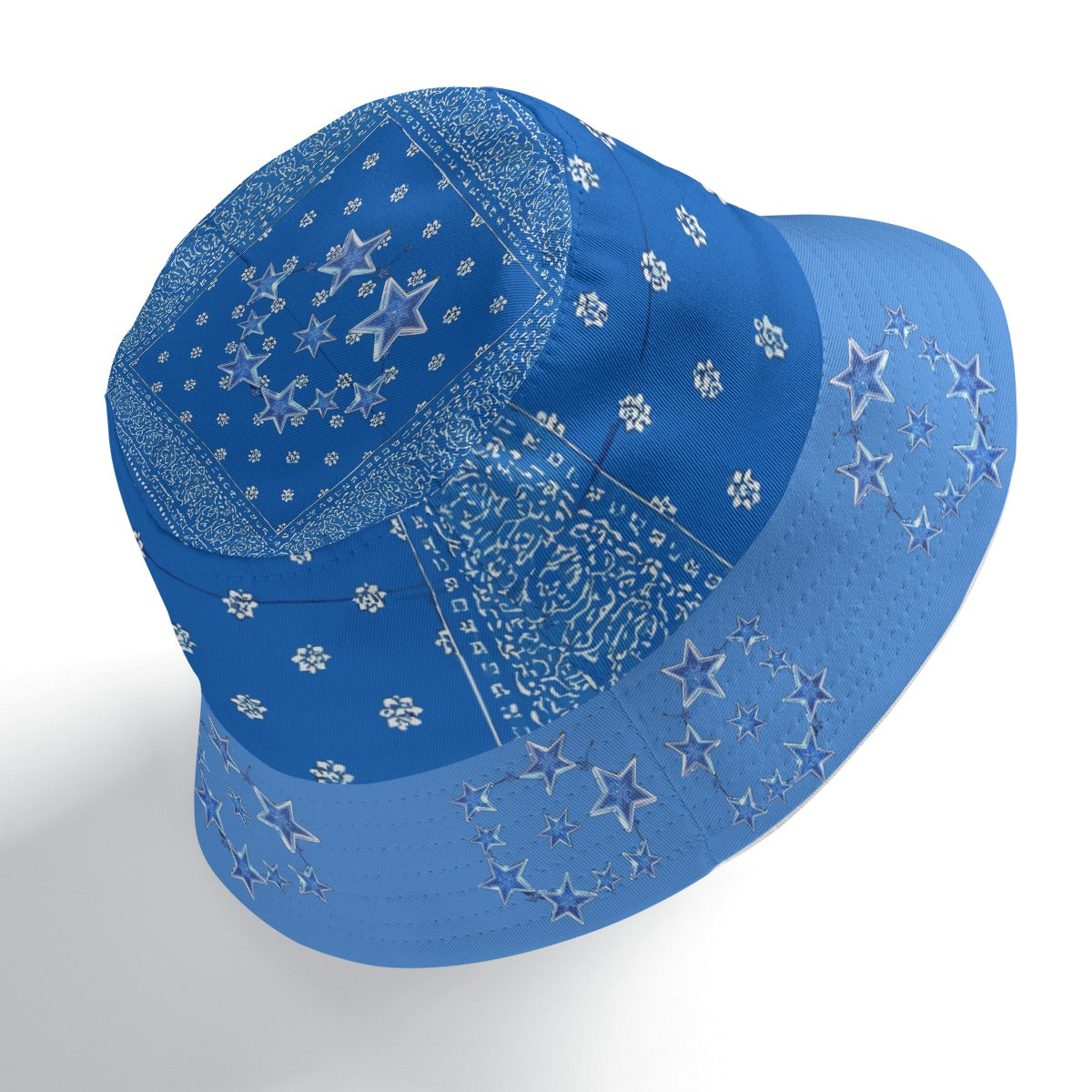 GIP Apparel Double-Side Print Bucket Hat – Blue & Red Reversible Nightlife Style