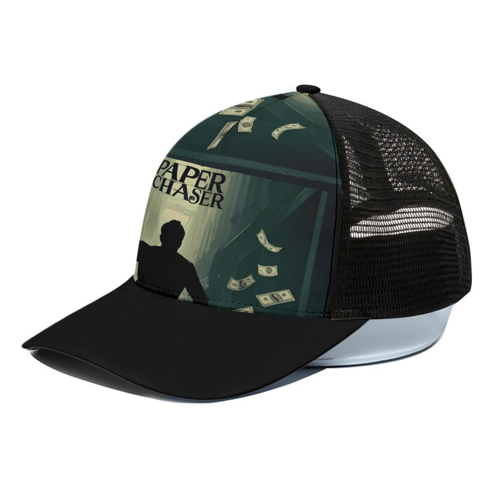 GIP Apparel Unisex Trucker Hat With Black Half-mesh "Paper Chaser"