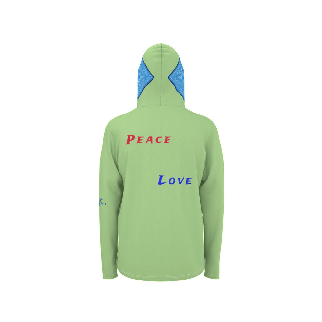 Growth In Pain Men's 'Peace & Love' Bandana Print Hoodie