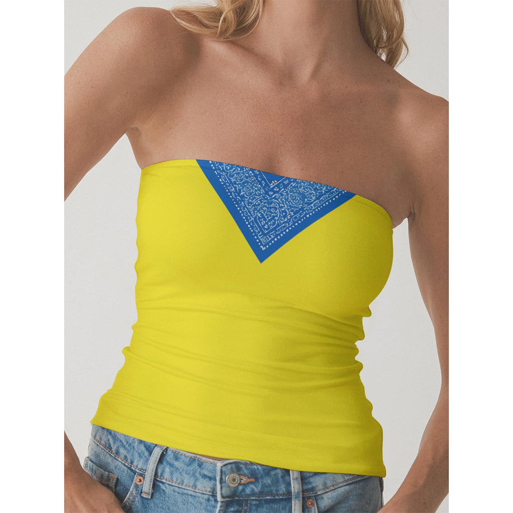 GIP Apparel Women's Double-Layer Strapless Top for Day to Night Streetwear Style