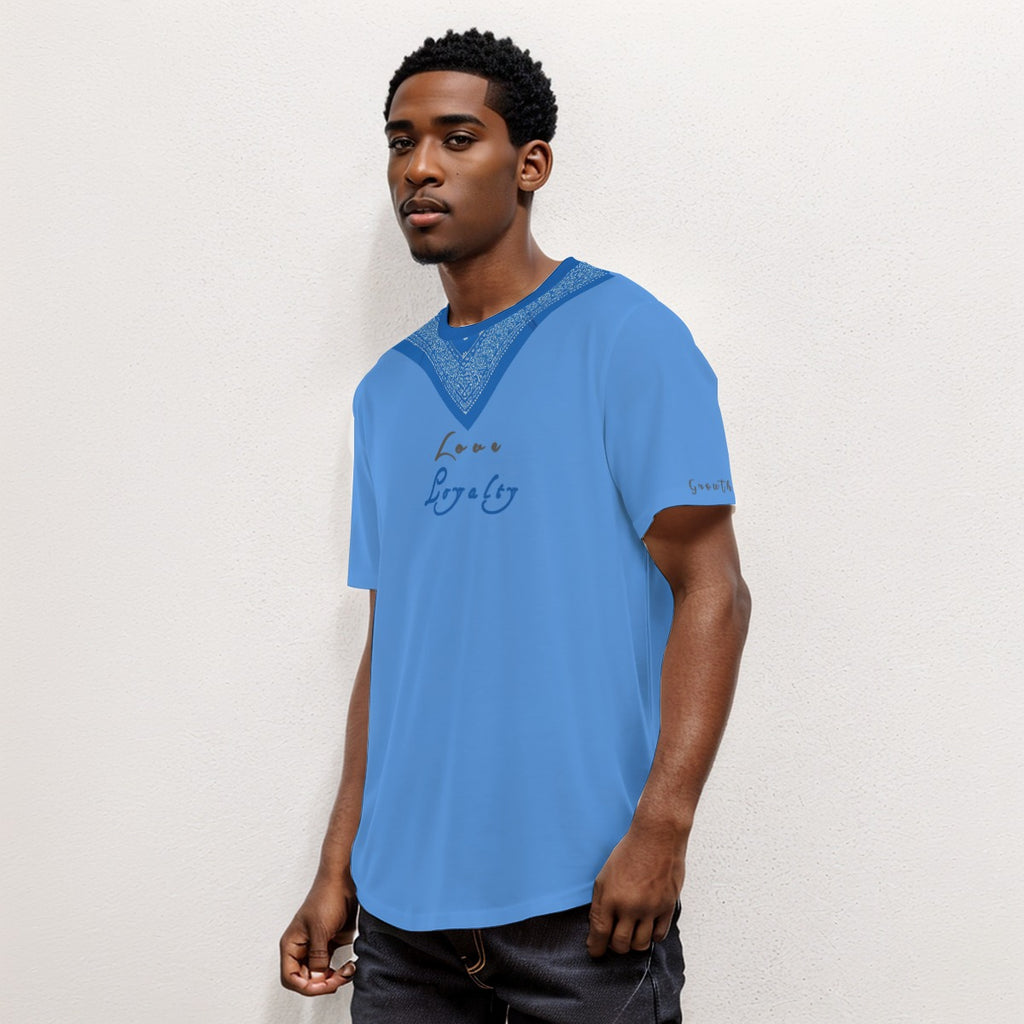 Growth In Pain Apparel Men's Short Sleeve T-shirt with Rounded Hem Design - "Love and Loyalty"